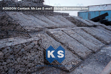 شبكات سلكية سداسية جالفان المنسوجة مربعات التراب الصلب مع معيار ASTM A975-97